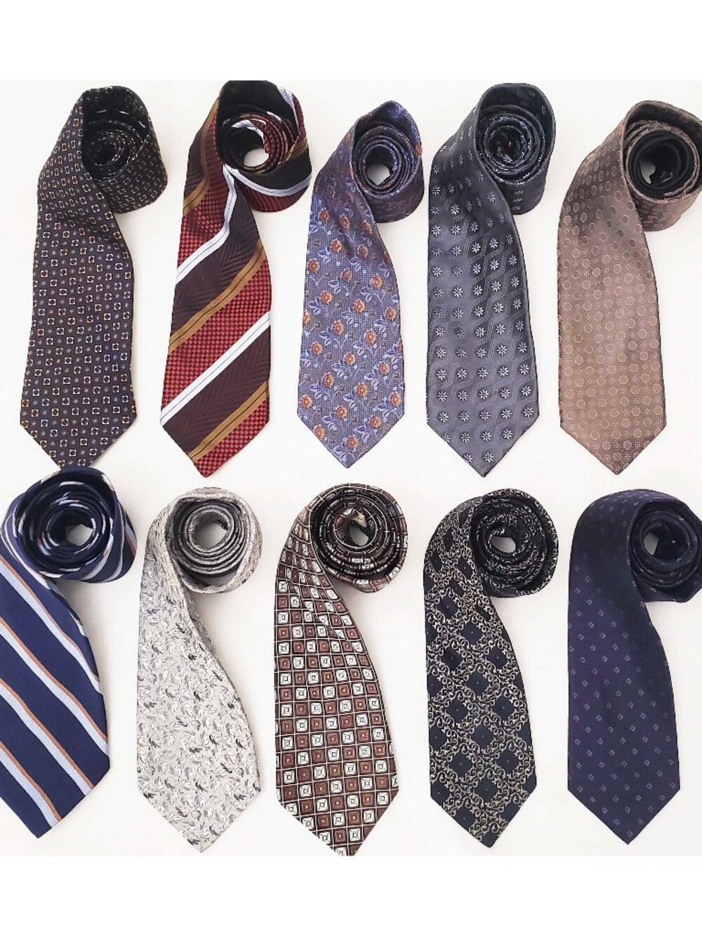 Lot Bundle of 10 Men's Designer Ties Zegna Sulka Isaia Ted Baker Brooks Brothers